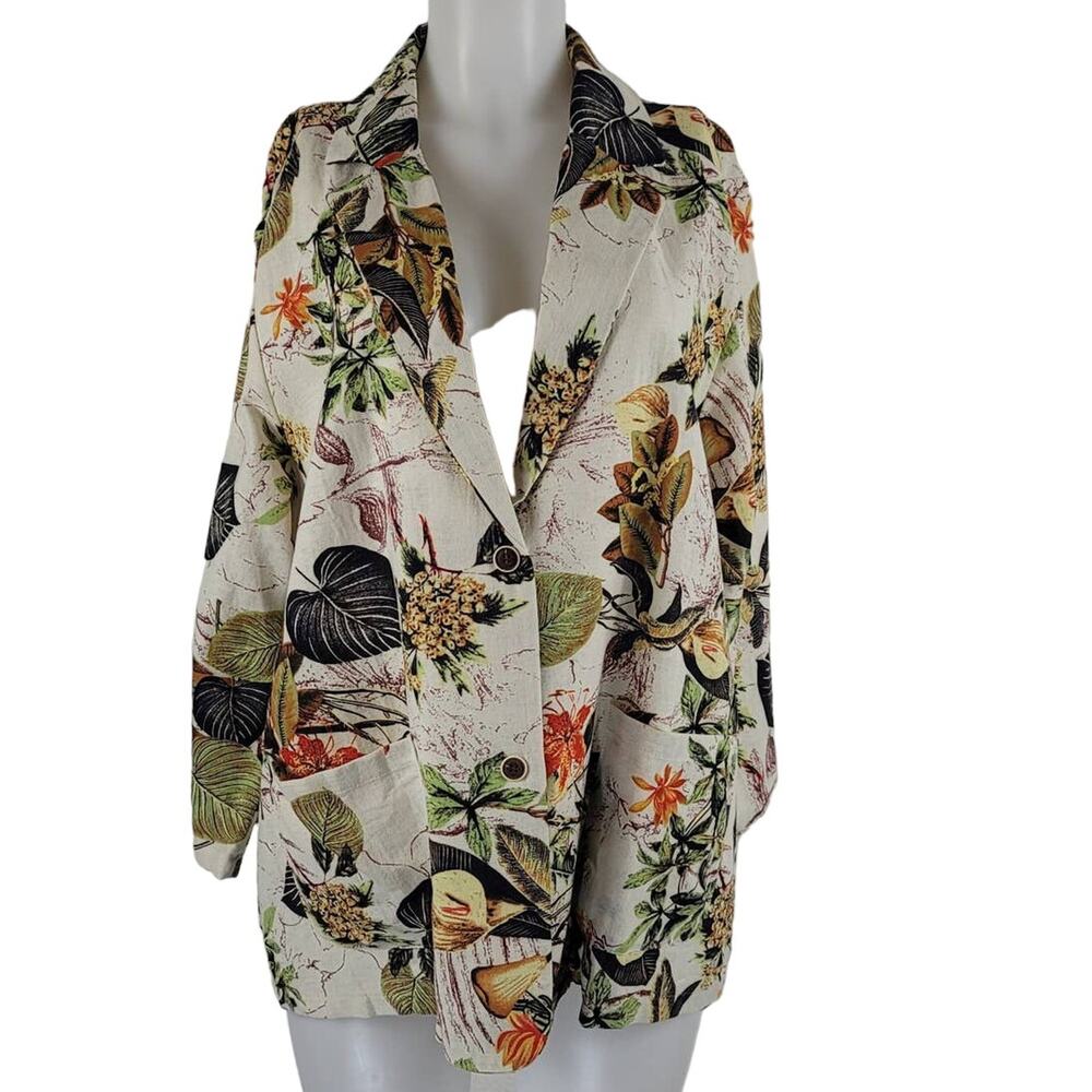 Zanzea Floral Jungle Cruise Vacation Colorful Womens Blazer XXXXL NWT